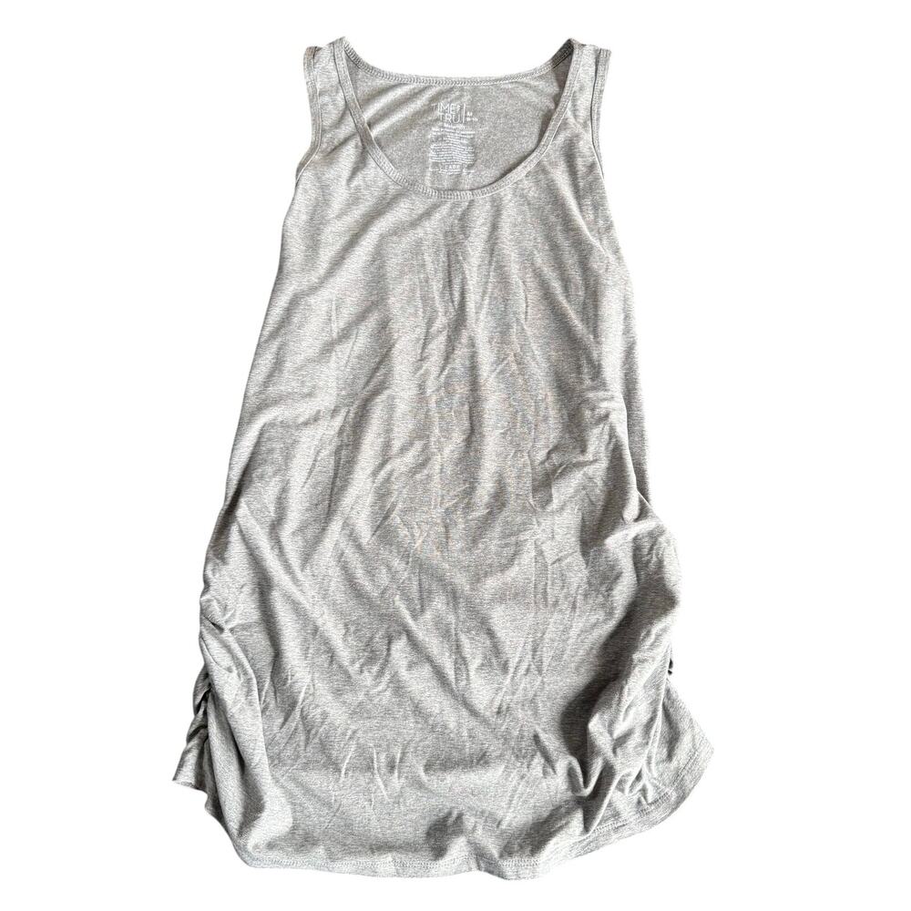 Time & Tru Gray Maternity Ruched Tank Top Womens Medium (8–10)